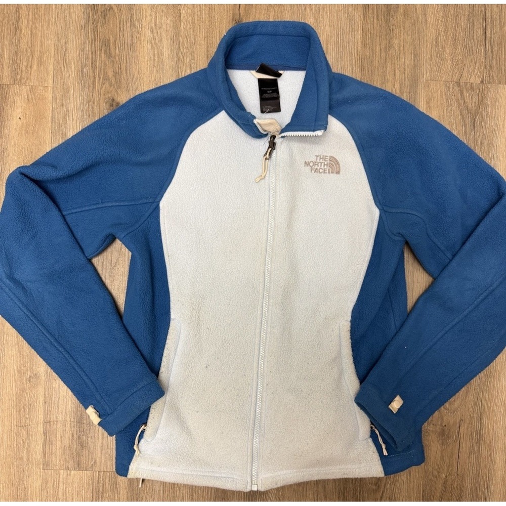 The North Face Women's Fleece Jacket Blue Full Zip S/P Petite Lightweight‎